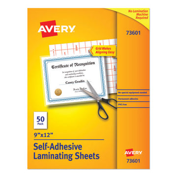 Avery® Clear Self-adhesive Laminating Sheets, 3 Mil, 9" X 12", Matte Clear, 10-pack freeshipping - TVN Wholesale